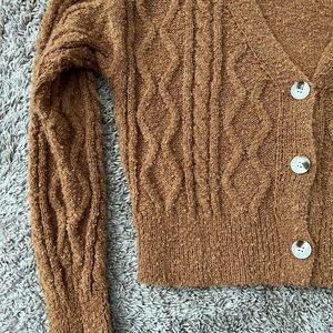 ALTAR’D STATE Cozy Crop Soft Mustard Sweater